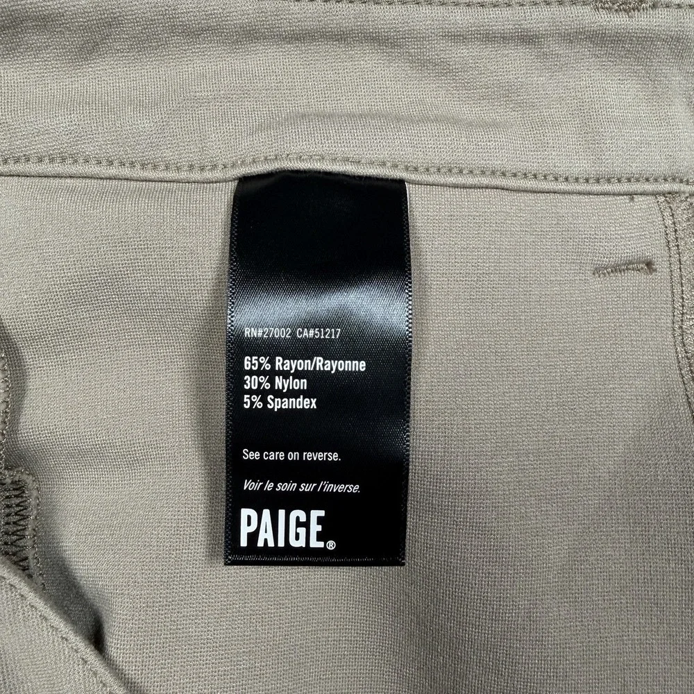 Paige Shorts Men's Size 38 Khaki Chino Stretch Flat Front